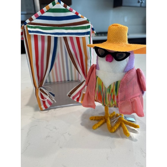 Target Other - Target Featherly Friends Summer Bird Birdie with Striped Beach Cabana Tent Set